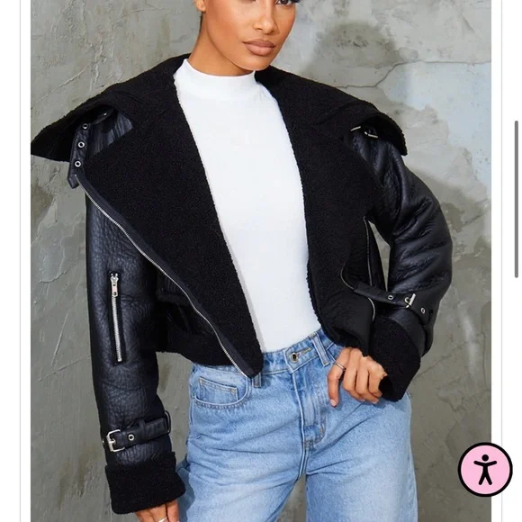 Borg collar aviator jacket new arrivals